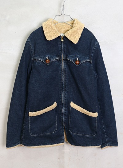 CLOVER LEAF by TOYO ENTERPRISE fleece lining denim jacket