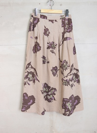 CALINER linen blend skirt