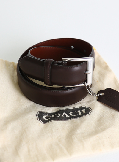 (Made in ITALY) COACH leather belt