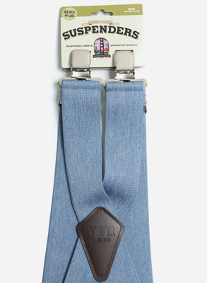 Wide Suspender / Clip / Denim