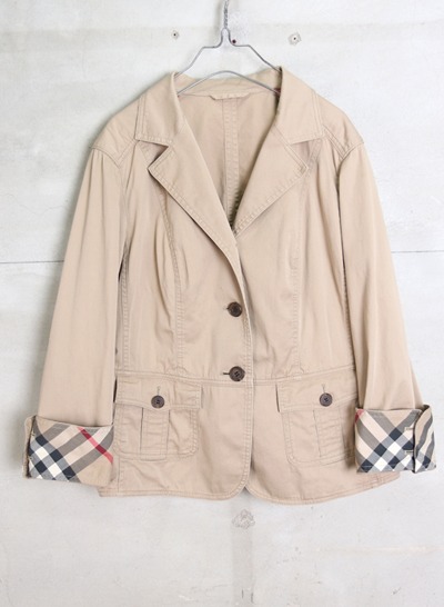 (Made in JAPAN) BURBERRY linen blend jacket