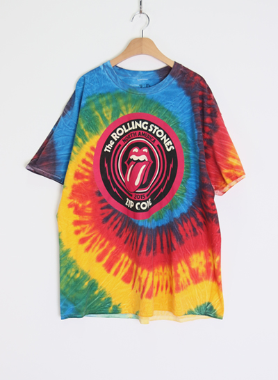 THE ROLLING STONES Zip Code 2015 North America Concert tie-dye t shirt