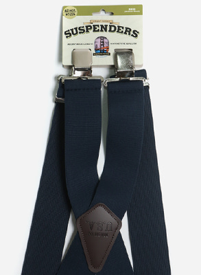 Wide Suspender / Clip / Navy